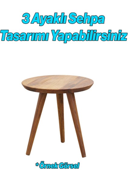Ahşap Mobilya Ayağı 3 Adet Aparatlı 40 cm Sehpa Zigon Orta Masa Puf Tabure Tv Ünitesi Ayakları M8