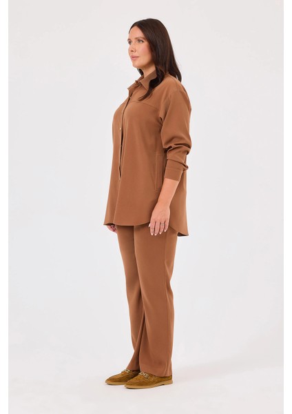 Kadın Büyük Beden Bağcıklı Pantolon 4023 Camel fiyatları