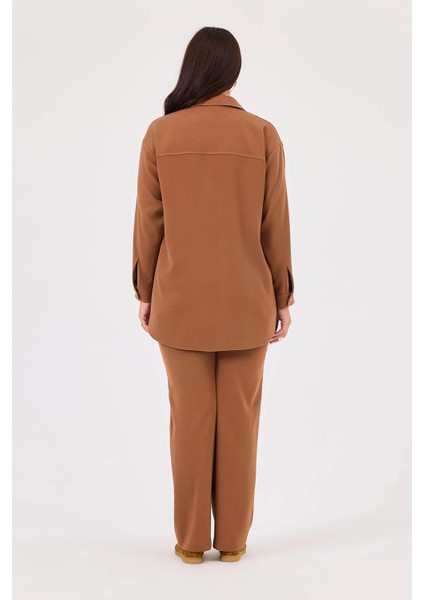 Kadın Büyük Beden Bağcıklı Pantolon 4023 Camel fırsatları