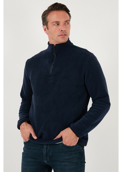 Slim Fit Yarım Fermuarlı Dik Yaka Polar Erkek Polar 5906003 indirimleri