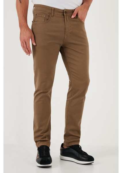 Streç Pamuklu Regular Fit Normal Bel Düz Paça Pantolon Erkek Pantolon 674002 fırsatları