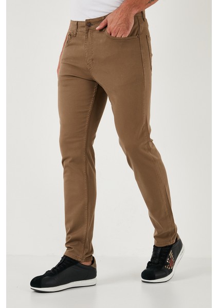 Streç Pamuklu Regular Fit Normal Bel Düz Paça Pantolon Erkek Pantolon 674002 indirimleri