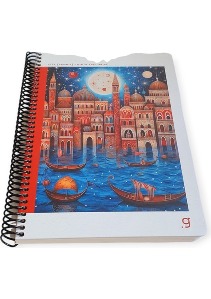 Exclusive City 17X24CM 80 Yaprak Sert Kapaklı Spiralli Defter