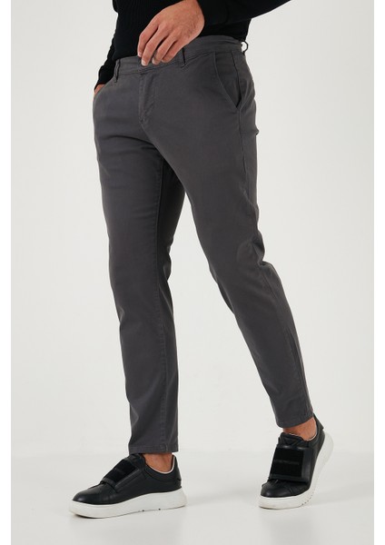 Streç Pamuklu Slim Fit Normal Bel Boru Paça Pantolon Erkek Pantolon 674003 fırsatları