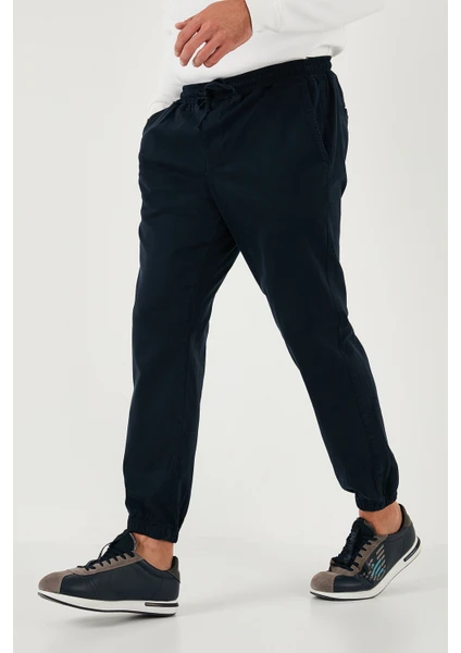 Streç Pamuklu Regular Fit Lastikli Paça Jogger Pantolon Erkek Pantolon 674004