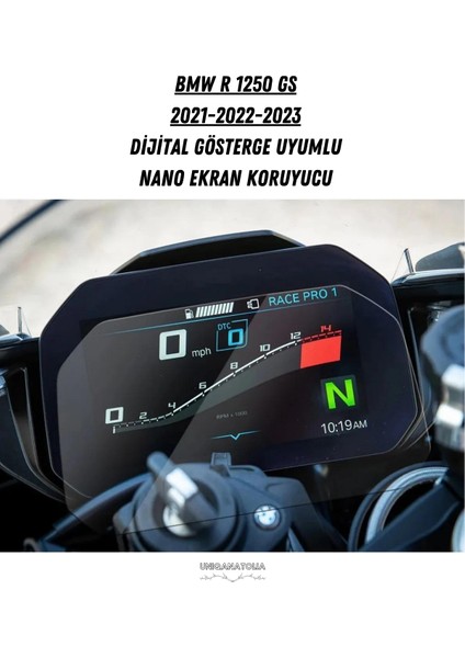 Bmw R  1250 Gs 2021 2022 2023 Dijital Gösterge Uyumlu Nano Ekran Koruyucu