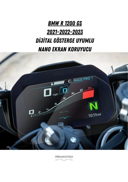 Bmw R 1200 Gs 2021 2022 2023 Dijital Gösterge Uyumlu Nano Ekran Koruyucu