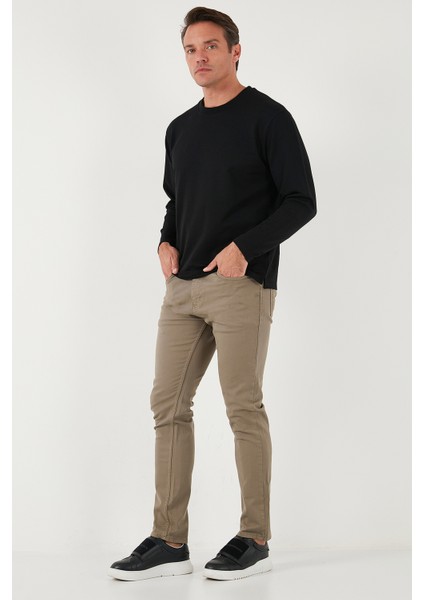 Streç Pamuklu Regular Fit Bisiklet Yaka Sweat Erkek Sweat 5905725