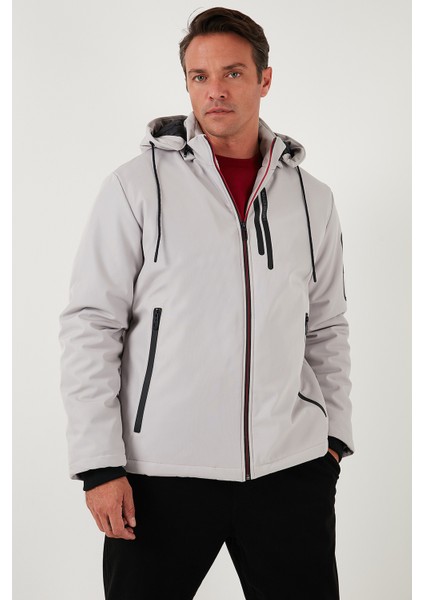 Regular Fit Çıkarılabilir Kapüşonlu Cepli Mont Erkek Mont 497ALBERT