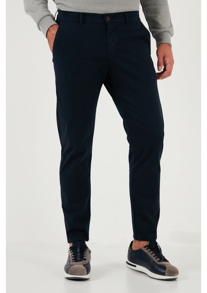 Streç Pamuklu Slim Fit Normal Bel Boru Paça Pantolon Erkek Pantolon 674003 fırsatları