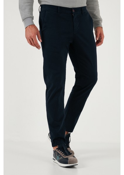 Streç Pamuklu Slim Fit Normal Bel Boru Paça Pantolon Erkek Pantolon 674003 modelleri