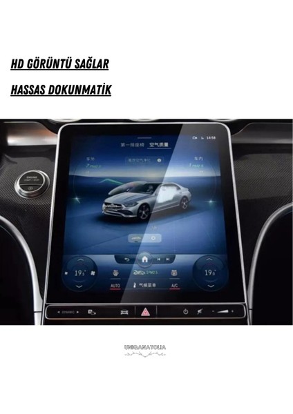 Mercedes Eqe 2022 2023 11.9 Inç Navigasyon ve Bilgi Ekran Uyumlu Nano Ekran Koruyucu