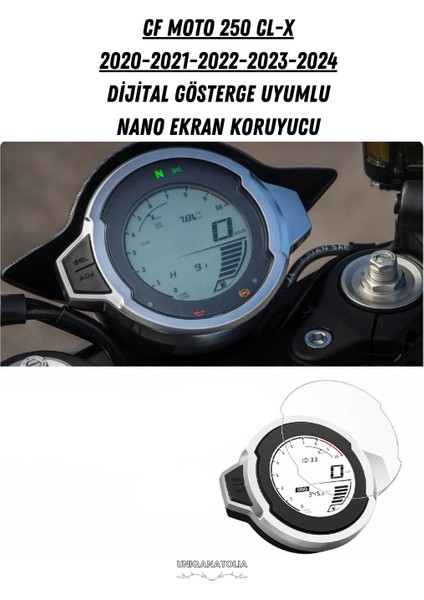 Cf Moto 250 Cl-X 2020 2021 2022 2023 2024 Dijital Gösterge Uyumlu Nano Ekran Koruyucu