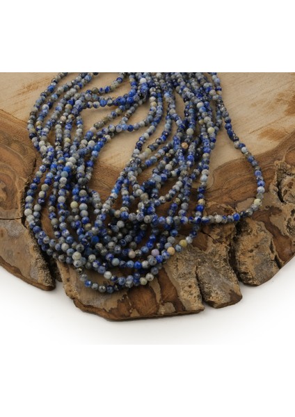 Lapis Taşı Fasetli Doğal Taş Dizisi 2 mm