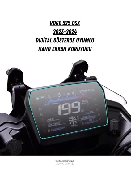 Voge 525 Dsx 2023 2024 Dijital Gösterge Uyumlu  Nano Ekran Koruyucu