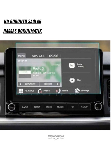 Kia Stonic 2023 2024 Navigasyon ve Multimedya Uyumlu Nano Ekran Koruyucu