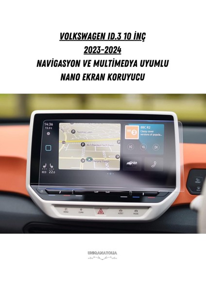 Volkswagen Id.3 2023 2024 Navigasyon ve Multimedyauyumlu Nano Ekran Koruyucu