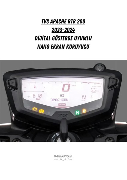 Tvs Apache Rtr 200 2023 2024 Dijital Gösterge Uyumlu Nano Ekran Koruyucu