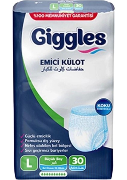 Külotlu Yetişkin Hasta Bezi Büyük boy L beden 30 Lu
