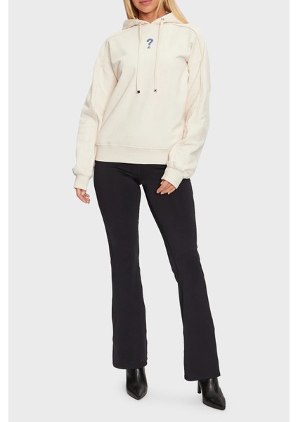 Roses Taşlı Pamuklu Oversize Fit Kapüşonlu Yaka Sweat W4BQ05KBY51 Bayan Sweat W4BQ05 KBY51 G012 modelleri