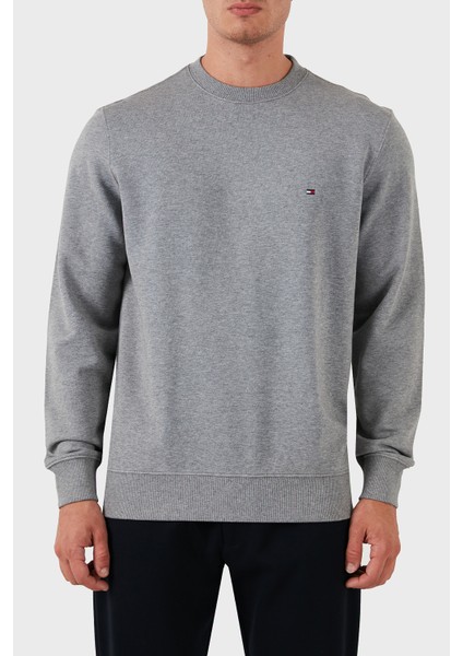 Pamuklu Logolu Regular Fit Bisiklet Yaka Sweat Erkek Sweat MW0MW37237 P91