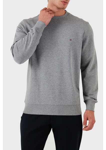Pamuklu Logolu Regular Fit Bisiklet Yaka Sweat Erkek Sweat MW0MW37237 P91