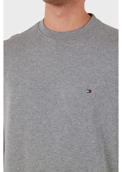 Pamuklu Logolu Regular Fit Bisiklet Yaka Sweat Erkek Sweat MW0MW37237 P91