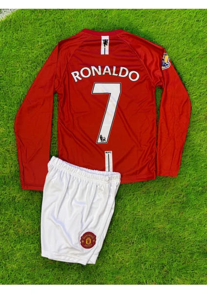 North Stand Nostaljik Manchester United 2008 Uzun Kollu Ronaldo Çocuk Forması