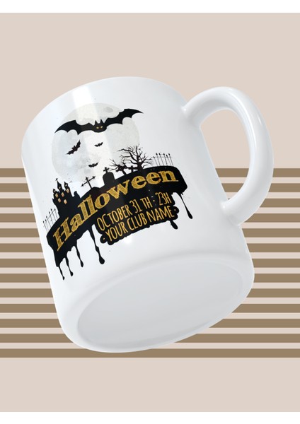 Baskılı Kupa Bardak Seramik Mug - Halloween