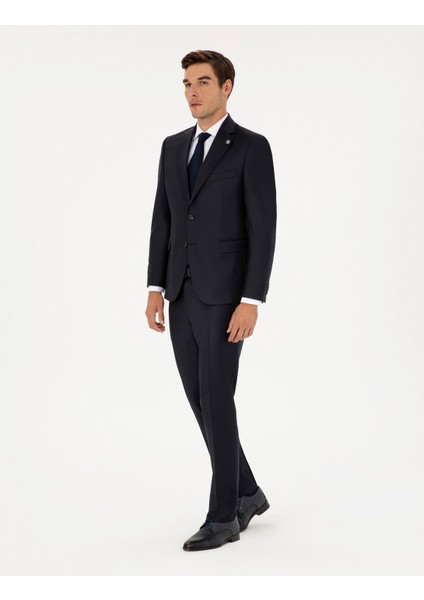 Erkek Lacivert Slim Fit Takım Elbise 50285257-Vr033