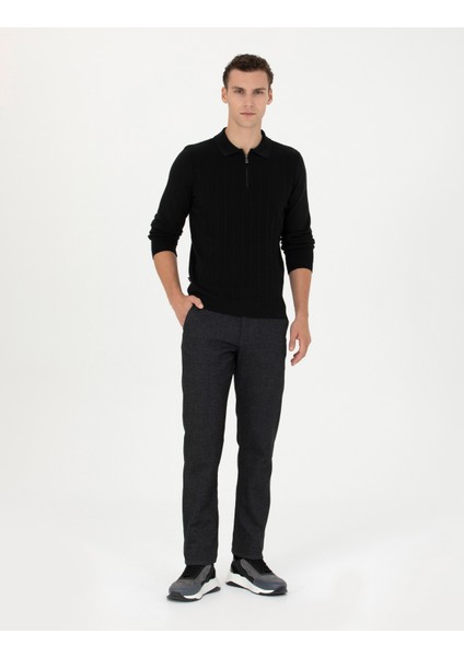 Erkek Antrasit Regular Fit Kanvas Pantolon 50278474-Vr006