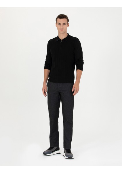 Erkek Antrasit Regular Fit Kanvas Pantolon 50278474-Vr006