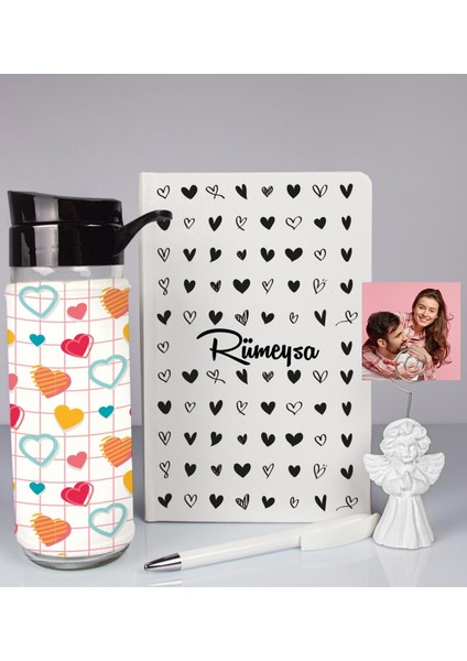 Kişiye Özel Defter Kalem Matara ve Fotoğraflı Notluk 93548