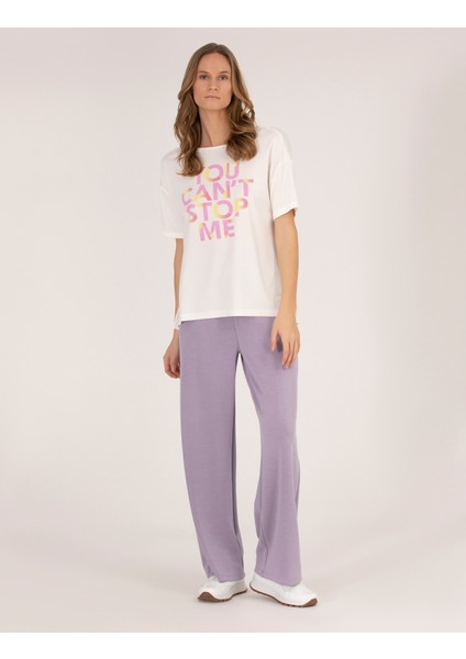 Kadın Ekru Oversize Tişört 50263618-VR019 fırsatları