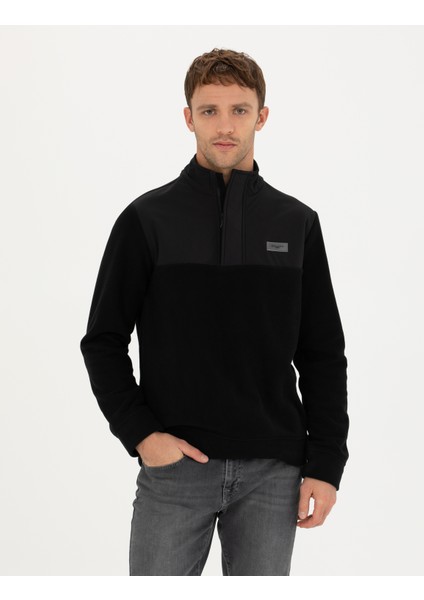 Erkek Siyah Regular Fit Sweatshirt 50271771-Vr046