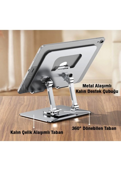 Np-T3 360° Dönebilen BASIC360 Aluminyum Ergonomik Ayarlanabilir Macbook Notebook Standı