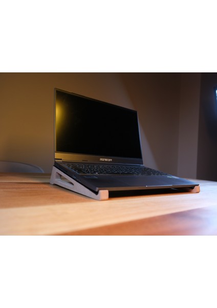 Ahşap Laptop Yükseltici Laptop Standı Tüm Modellerle Uyumlu Taşınabilir Notebook Standı
