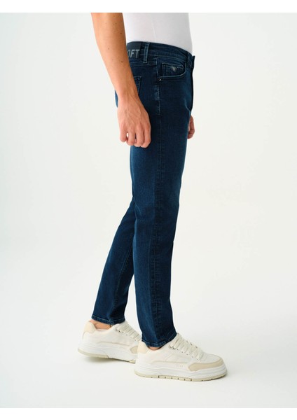 Erkek Jean Pantolon Koyu Mavi LF2037024 Ricardo Slim Fit fırsatları