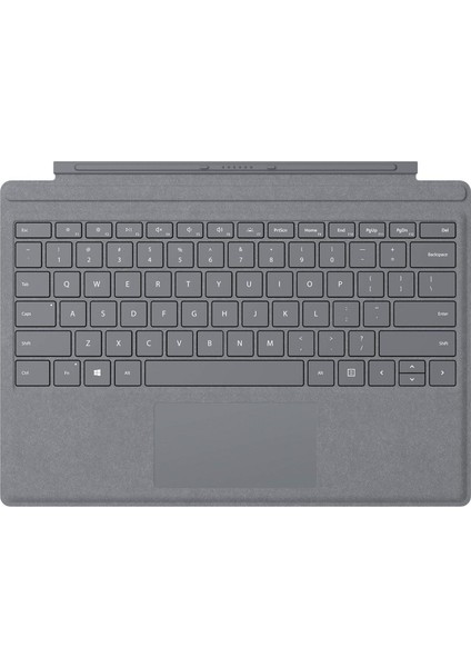 Byars-Surface Go Tablet Uyumlu Alcantara Signature Type Cover Ingilizce Klavye - Gri Byarsbilişim