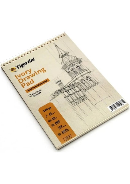 Ivory Kağıt Eskiz Defteri A5 120 Gr 40 Yp