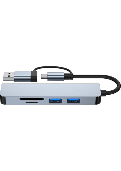 Byars-In 1 USB C Hub USB 3.0 Tip C Splitter Multiport Dock Adaptörü Sd/tf Kart Için Byarsbilişim