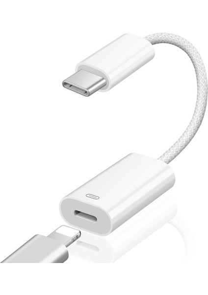 Usb-C (Type-C) - Light-Ning Çevirici Adaptörü USB Type-C Erkek - Light-Ning Dişi Tak-Çalıştır Şarj ve Veri Transferi TA33