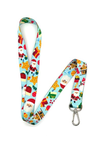 Yılbaşı Noel Baba 2 Temalı Boyun İpi Kart Askısı