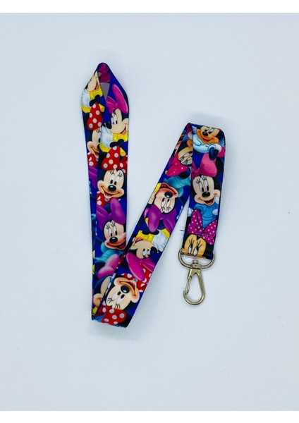 Minnie Mouse 2 Temalı Boyun İpi Kart Askısı