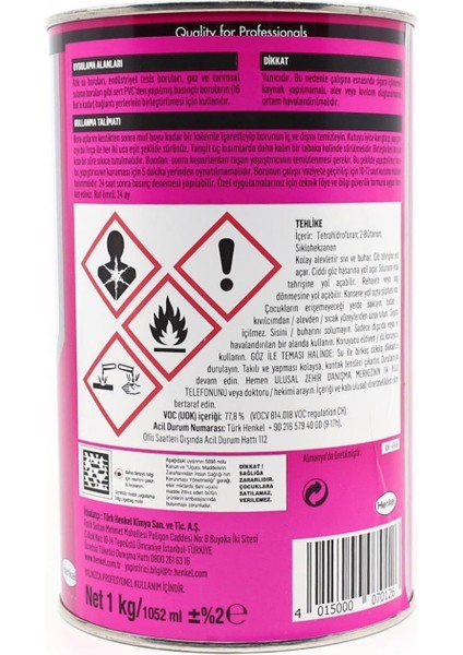 Pvc Yapıştırıcı 1000 gr fiyatları