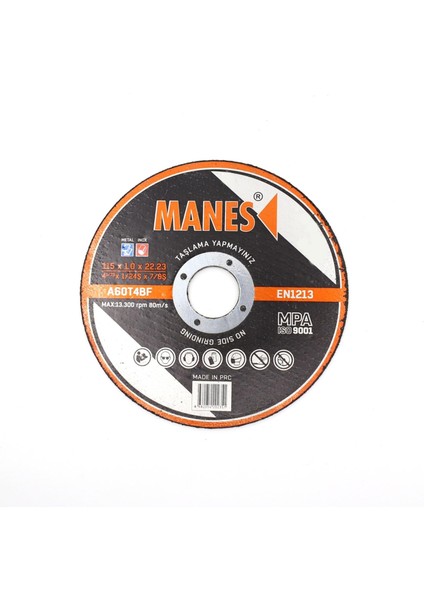 Inox Kesici 115 mm 1.0X22.23 (Ithal Ürün)