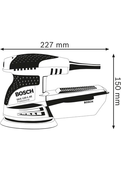 Eksant. Zımpara 250 W GEX125-1AE 0601387500