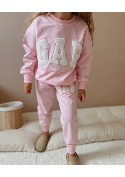 Pamilakids Kız Çocuk Alt Üst Şeker Pembe G.p Model Eşofman Takımı