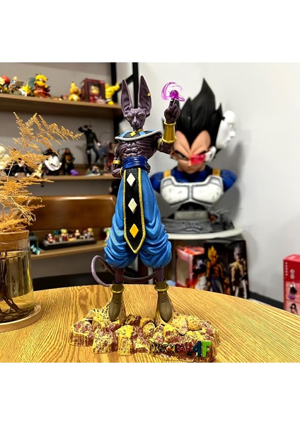 Dragon Ball Anime Beerus Birusu Mitolojik Karakter Figür Oyuncak Koleksiyonluk Dekoratif Biblo 30 cm