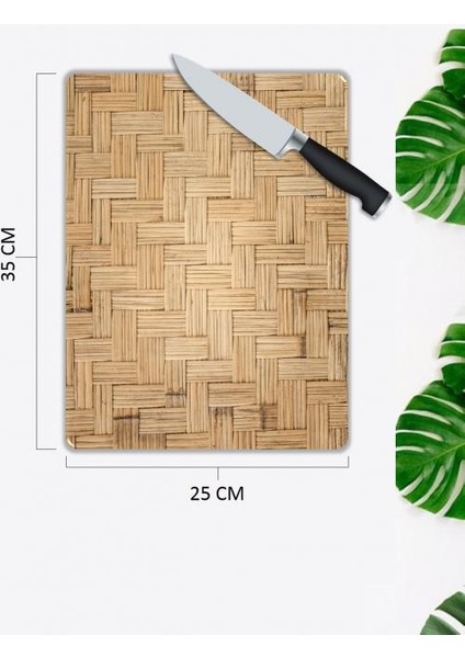 Shopping Haven Örgü Desen Cam Kesme Tablası | Hediyelik, Dekoratif, Ofis, Mutfak